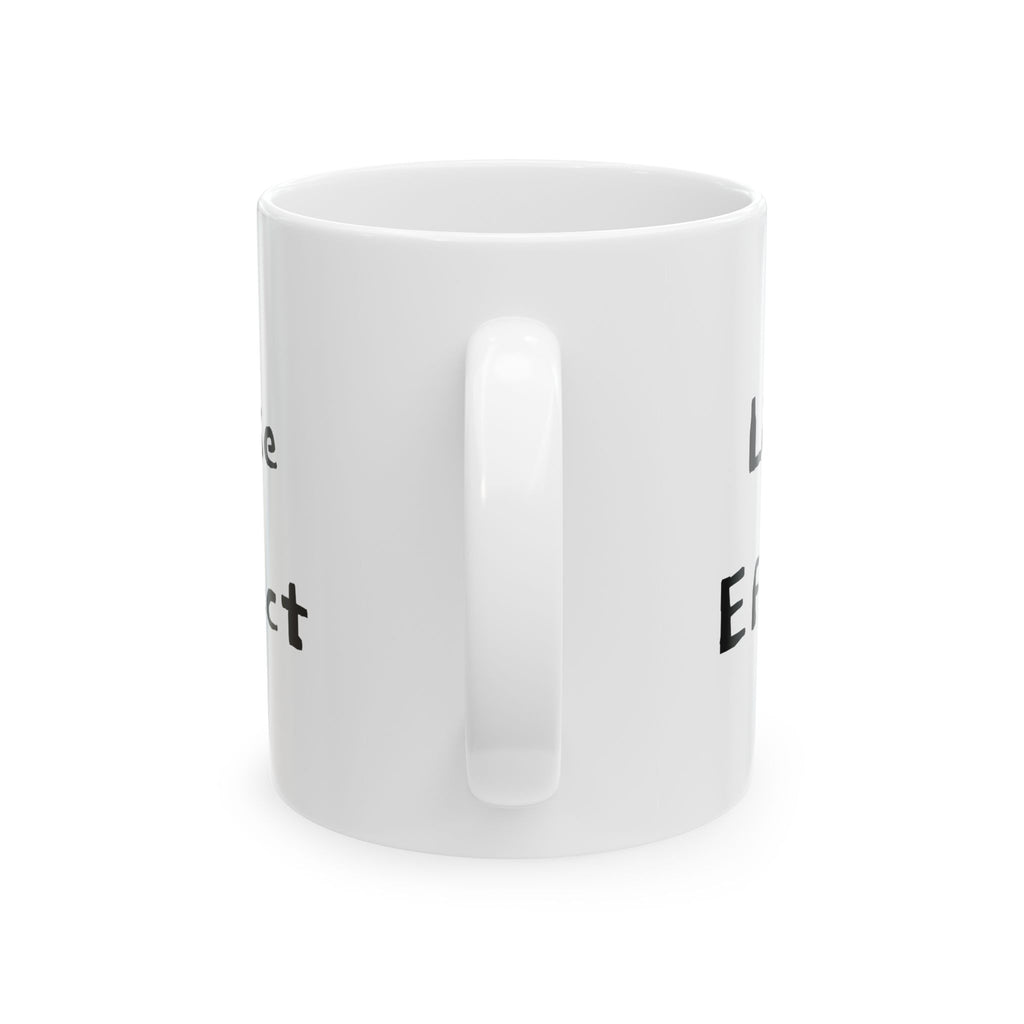 Lake Effect Mug | White Ceramic Coffee Cup, Winter Weather Design