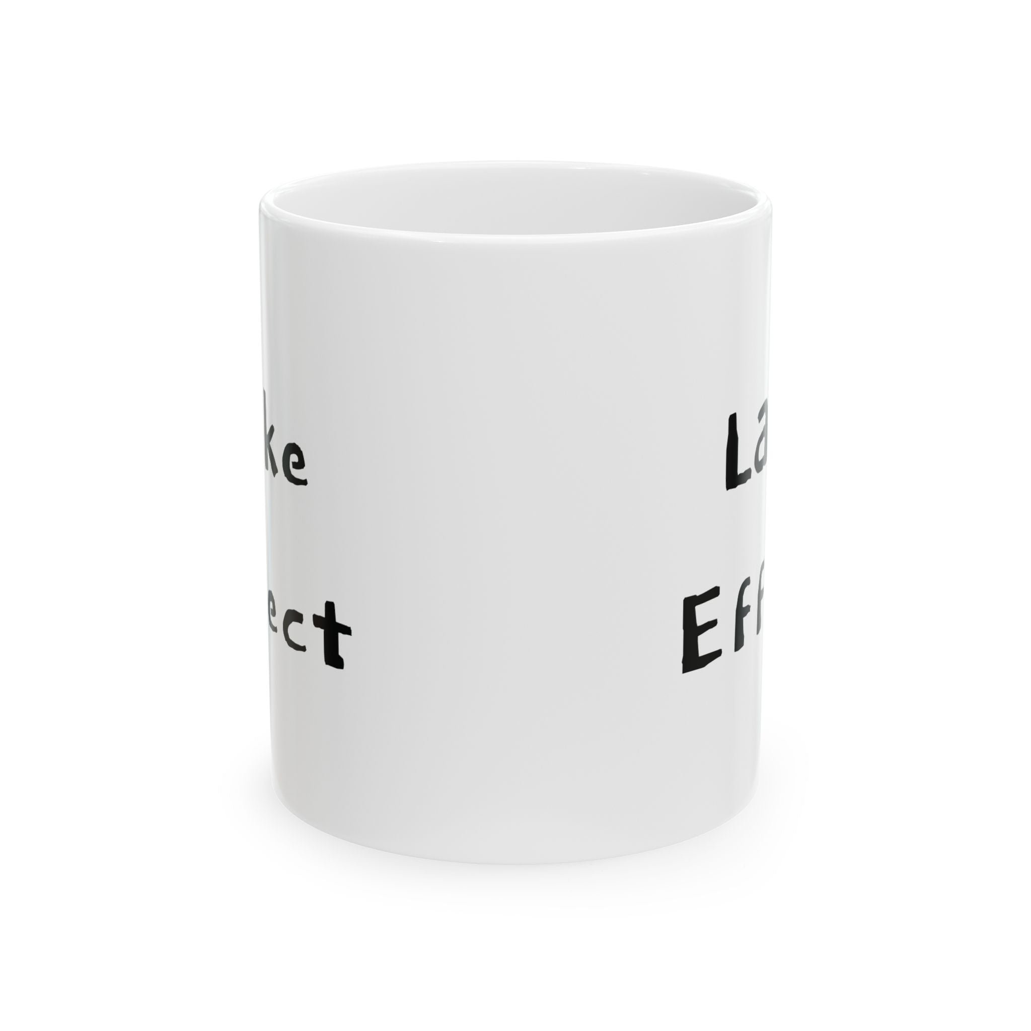 Lake Effect Mug | White Ceramic Coffee Cup, Winter Weather Design
