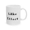 Lake Effect Mug | White Ceramic Coffee Cup, Winter Weather Design