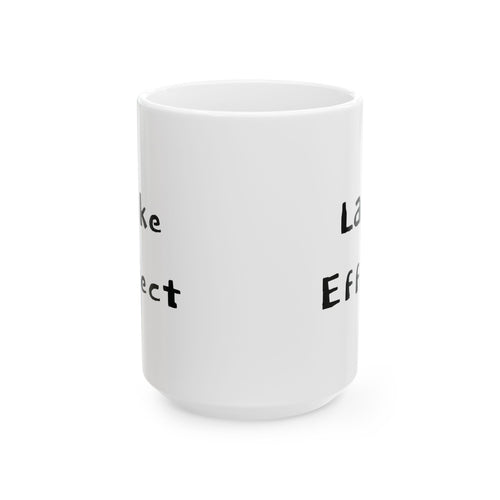 Lake Effect Mug | White Ceramic Coffee Cup, Winter Weather Design
